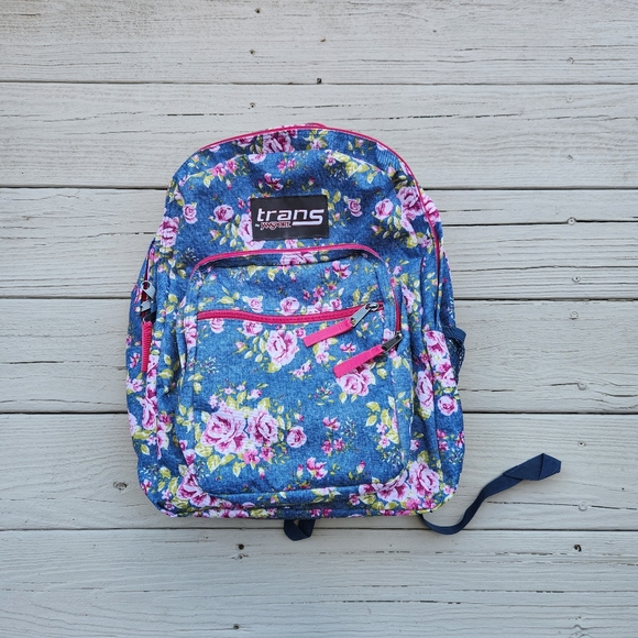 NWOT Trans by Jansport floral backpack - Picture 1 of 6